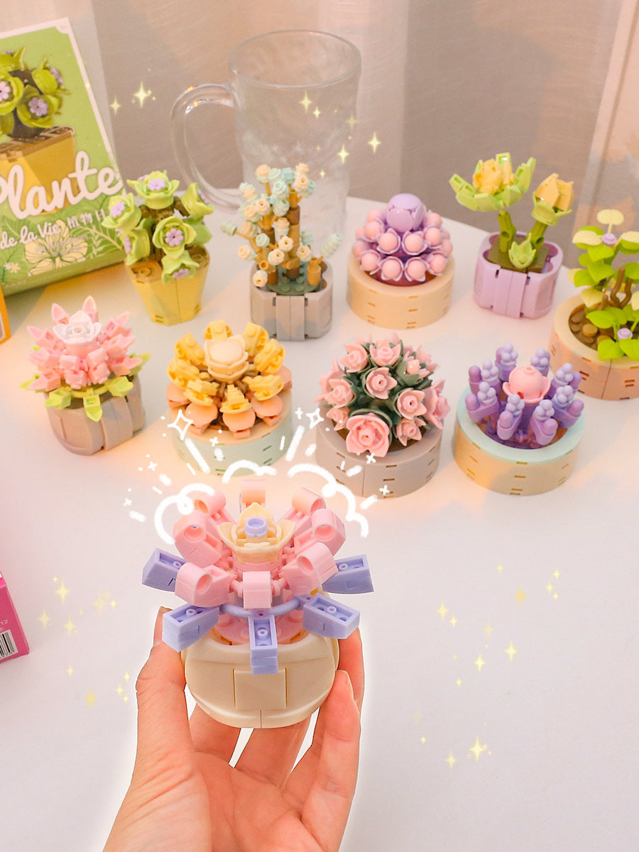 Non-watering Building Blocks Succulent Pot Cute Flowers