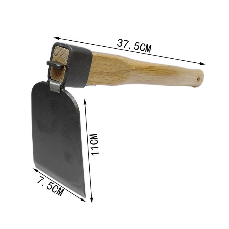 Short Wooden Handle Steel Carbon Garden Tool