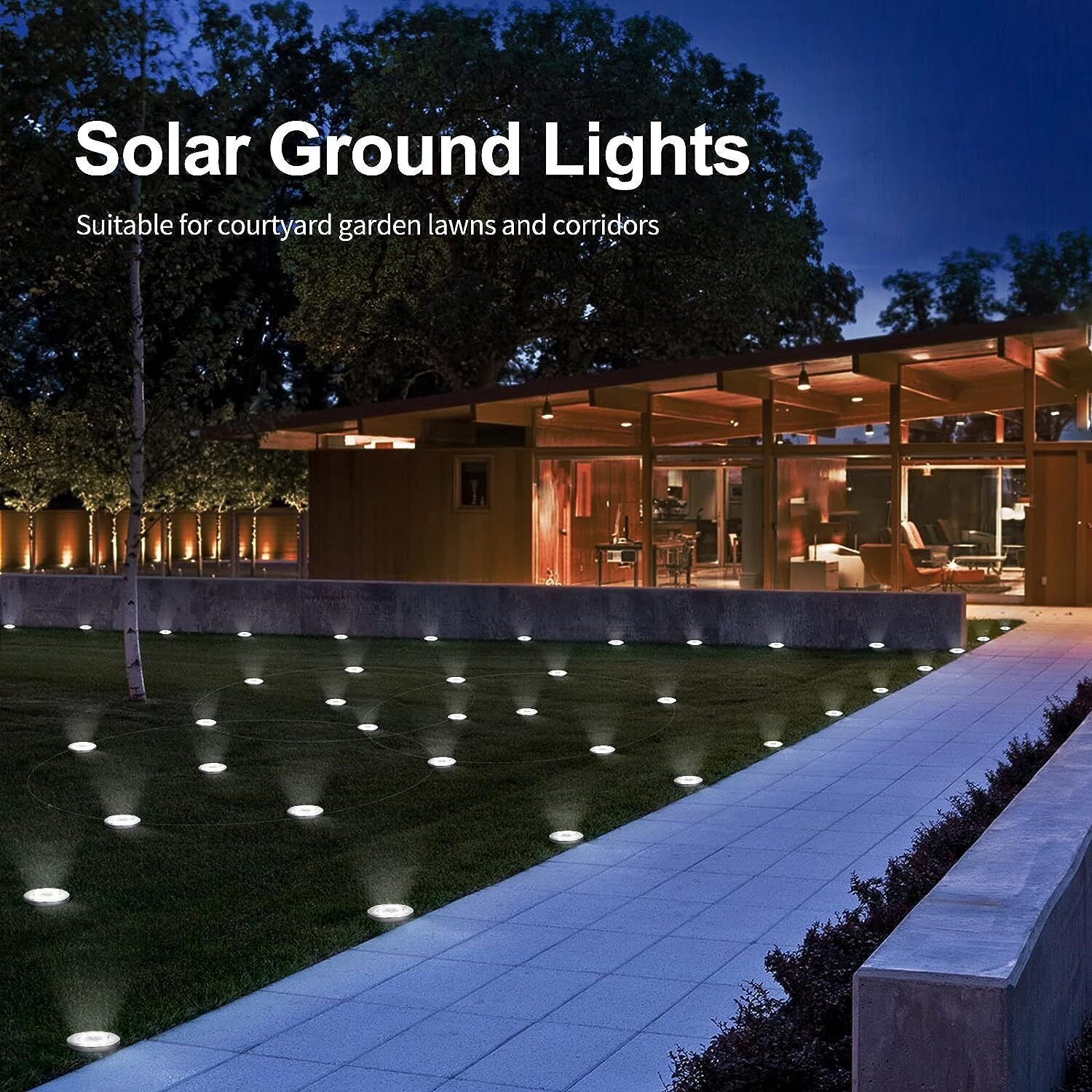 8LEDs Ground Solar Lights 20X  Waterproof Buried Recessed Outdoor Garden Path AU