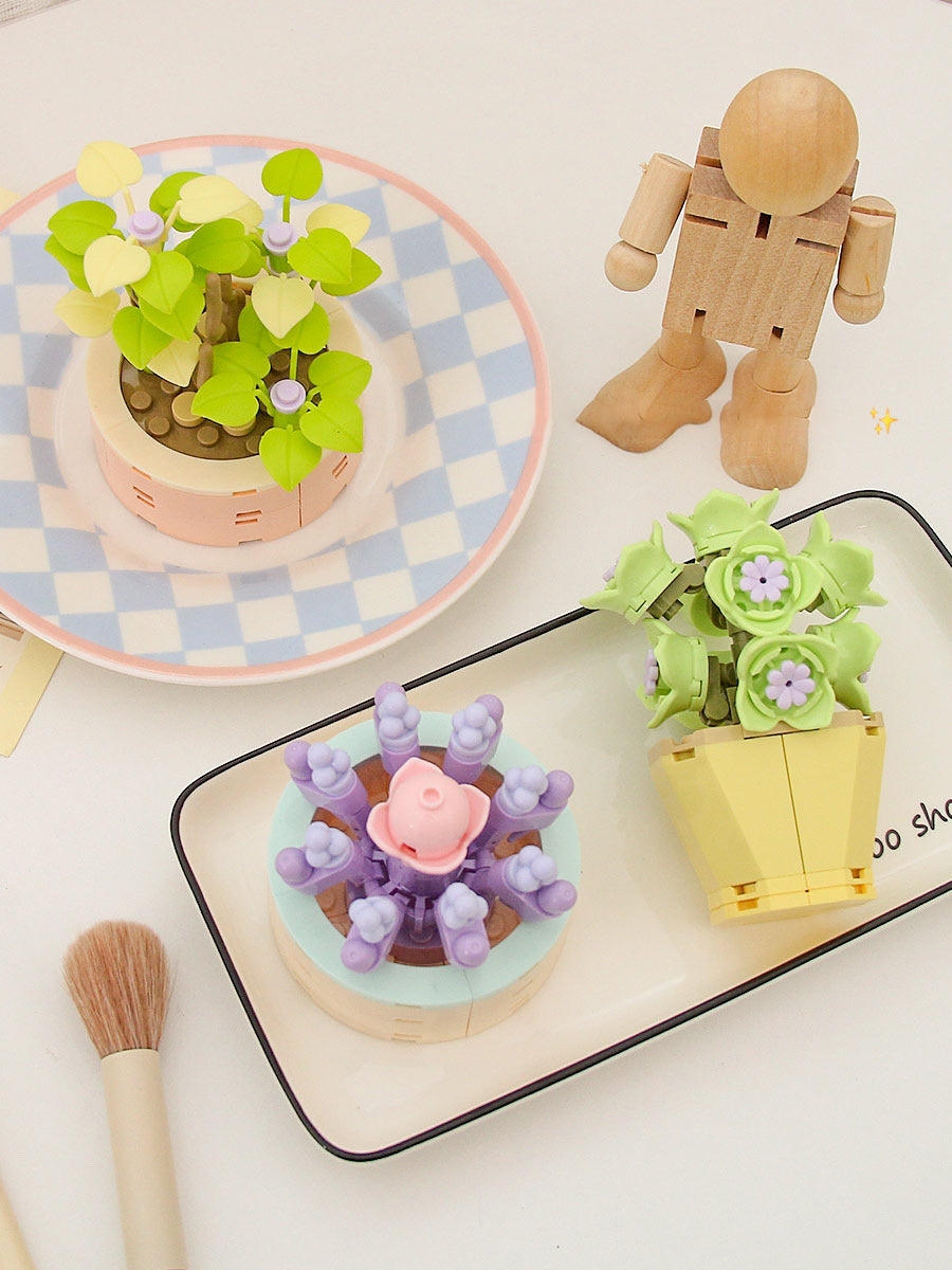 Non-watering Building Blocks Succulent Pot Cute Flowers