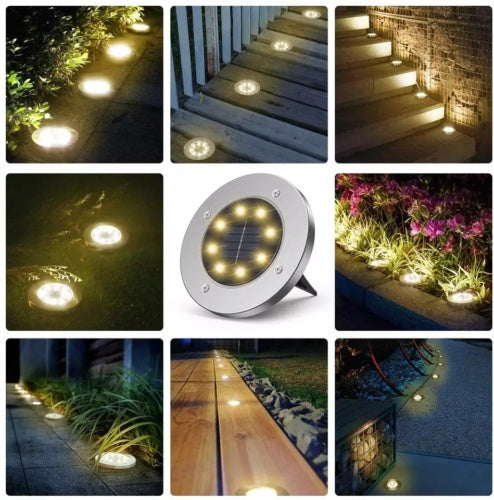 8LEDs Ground Solar Lights 20X  Waterproof Buried Recessed Outdoor Garden Path AU