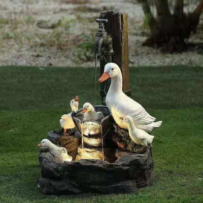 Resin Crafts With Lights Garden Decoration Statue